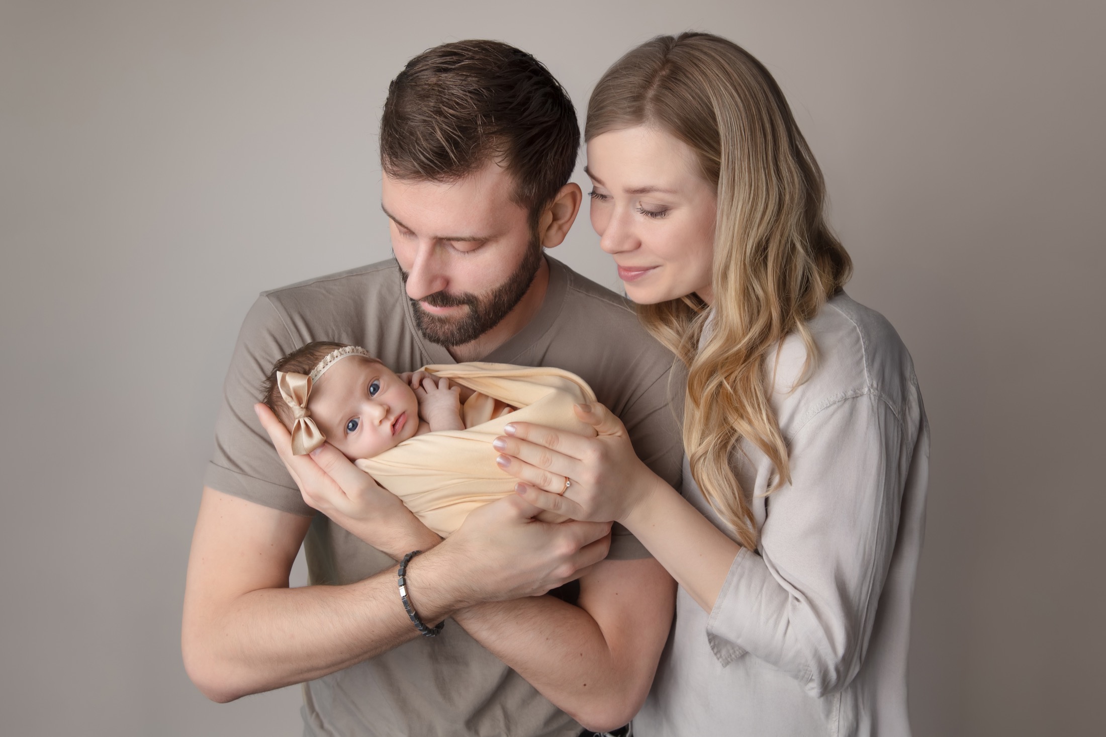 Studio or outdoor family portrait